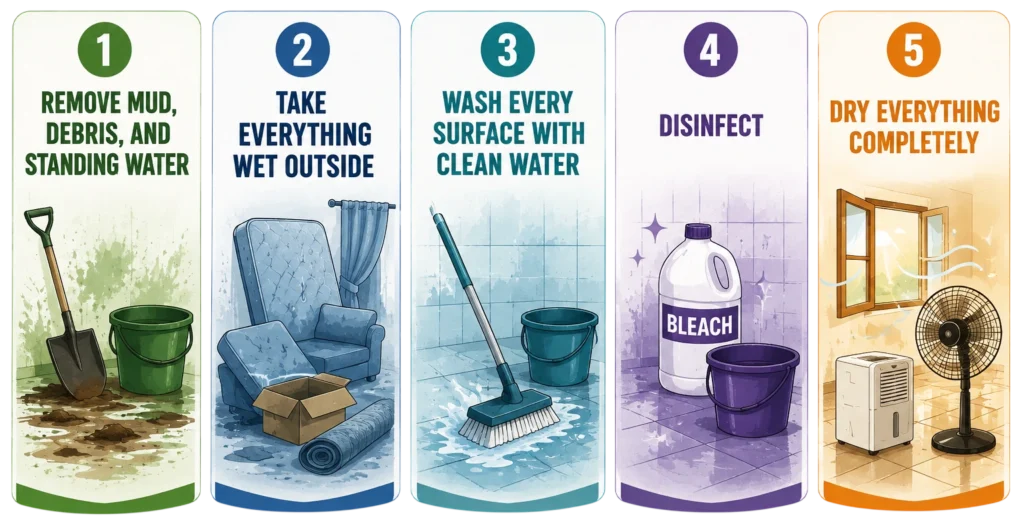 Post-flood cleaning Pathanamthitta
