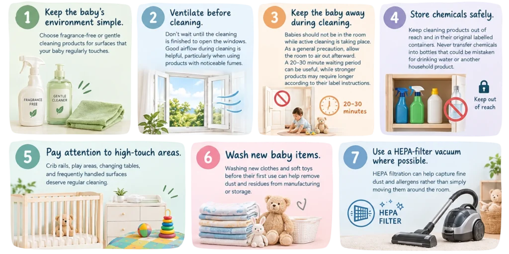 Safe cleaning services for homes with babies: safe home cleaning tips